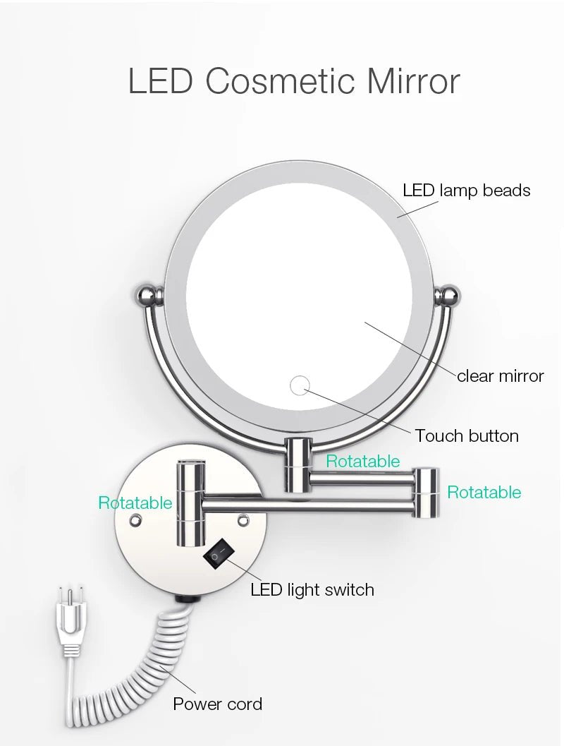 Gương Trang Điểm Khách Sạn LED Vàng Chải Cao Cấp - Daisan Store