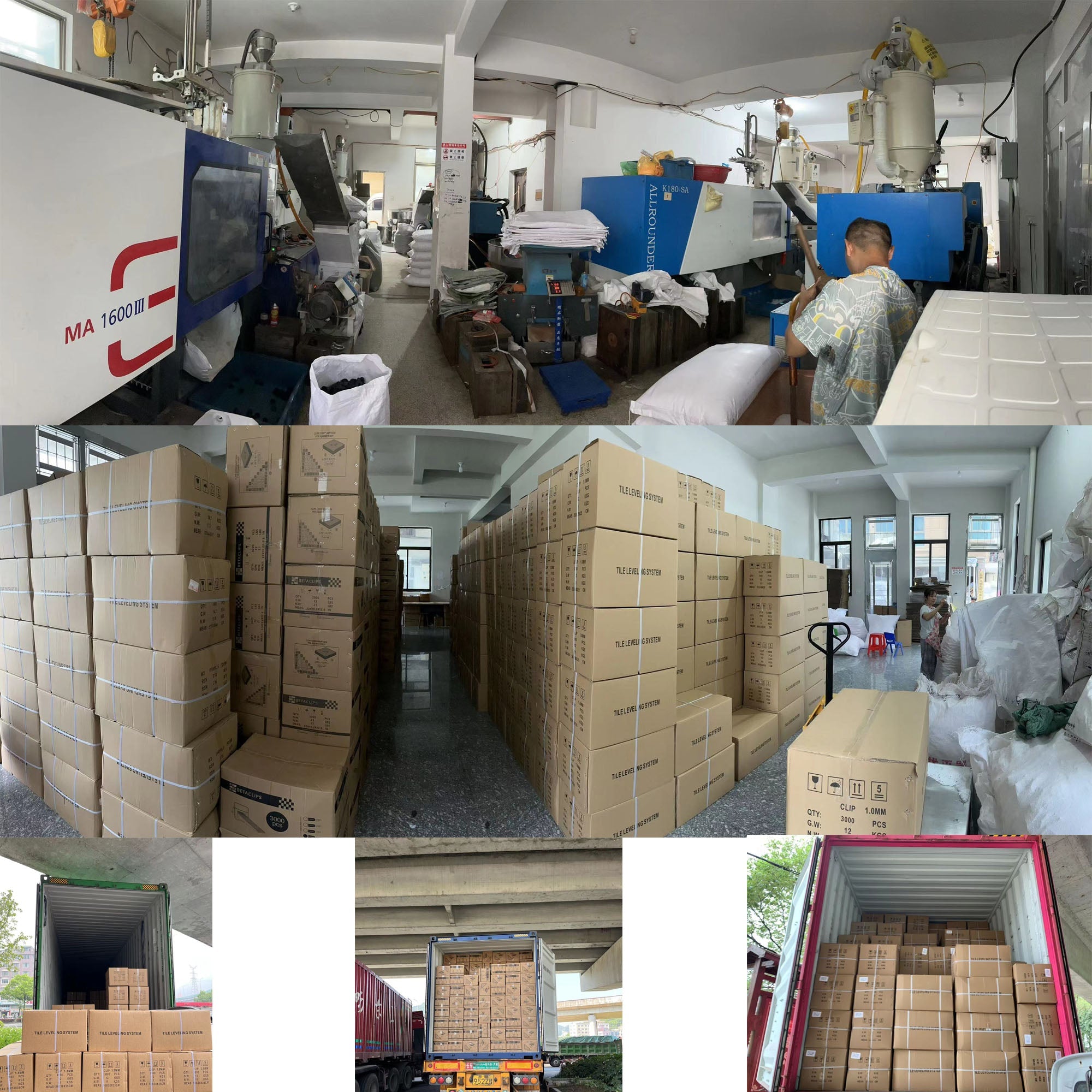 Hệ thống cân bằng gạch thiết kế hiện đại chất lượng cao, kẹp và nêm nhựa - Daisan Store