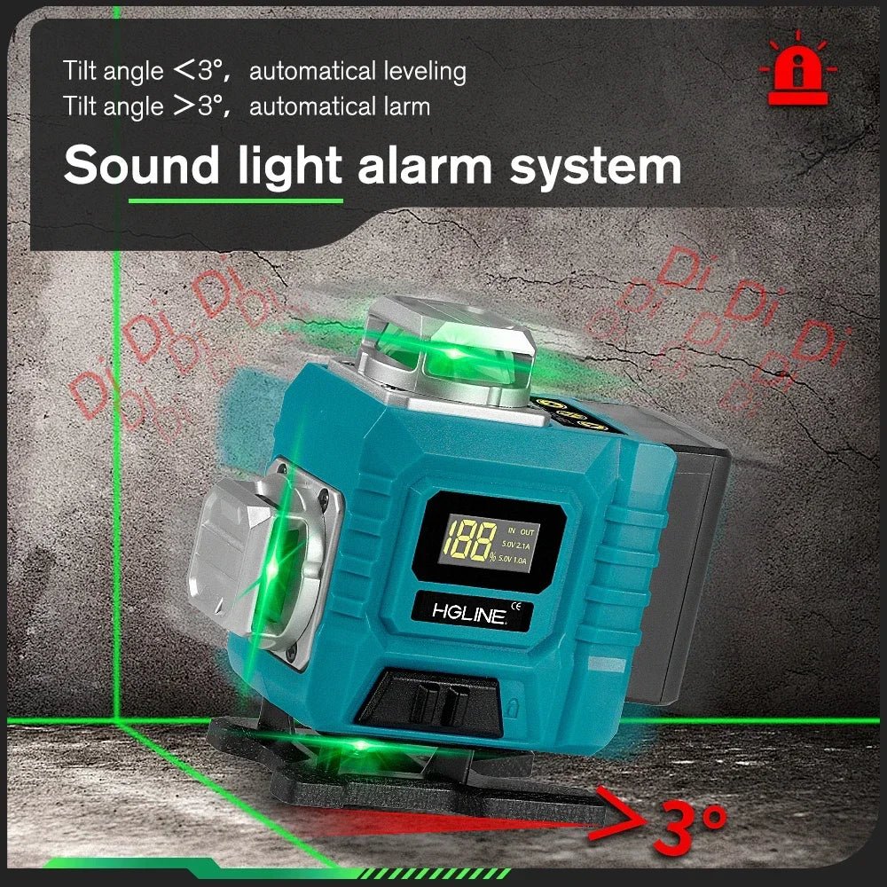 HGLINE Máy Laser Định Vị 16 Đường 4D Màu Xanh 360 Độ 30m - Daisan Store