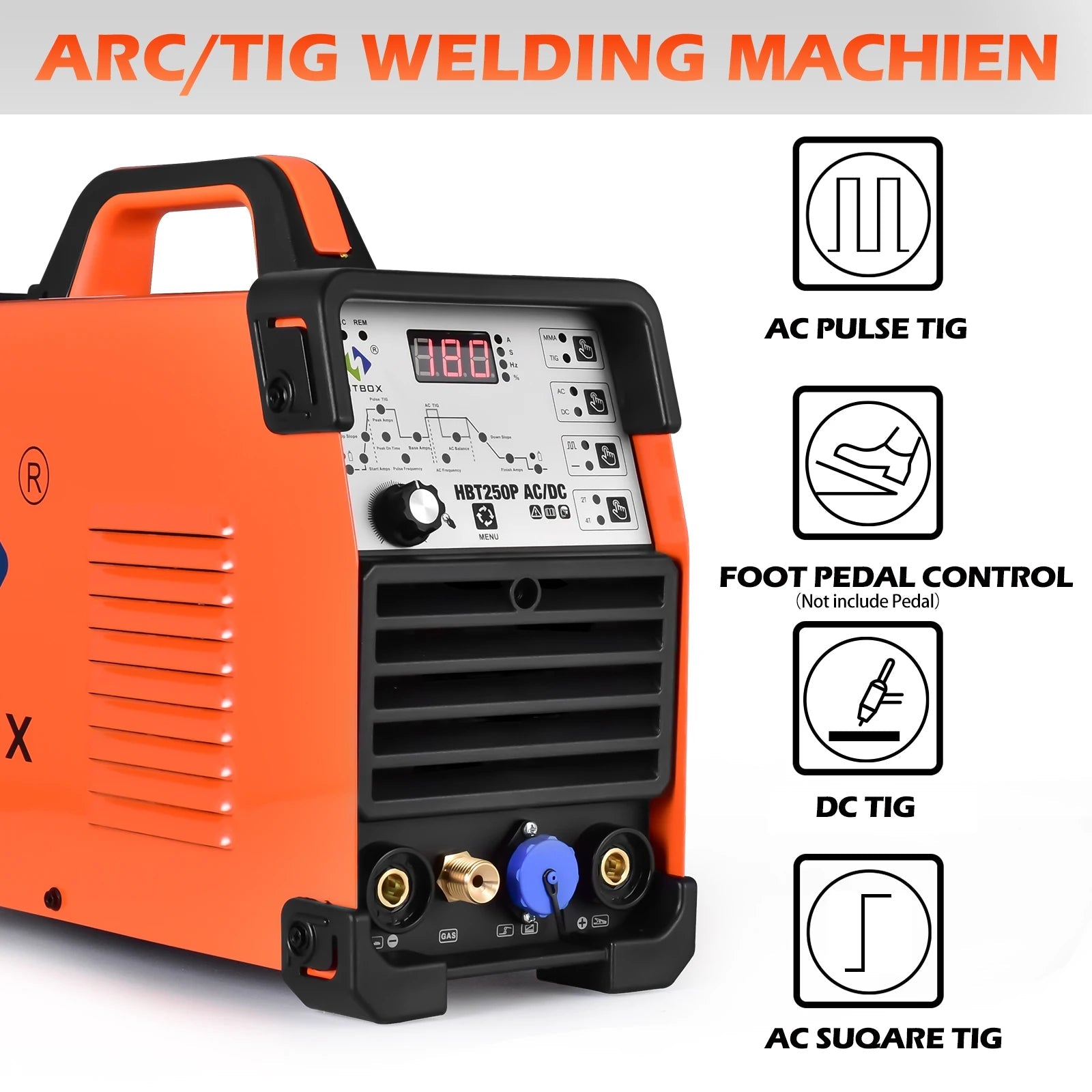 Hitbox Máy Hàn TIG AC DC 4 Trong 1 HBT250P Điều Khiển - Daisan Store