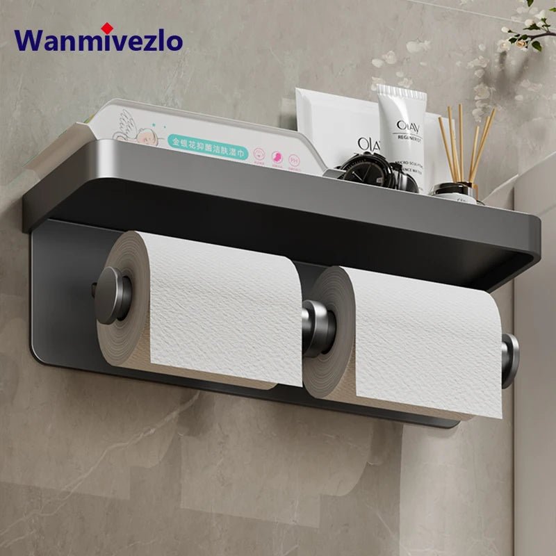 Kệ Giấy Vệ Sinh Đa Năng Có Khay Để Điện Thoại - Daisan Store