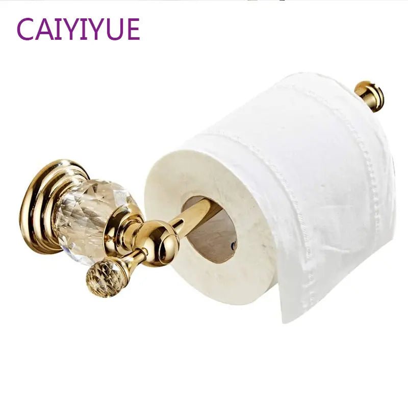 Kệ Giấy Vệ Sinh Pha Lê Vàng - Phụ Kiện Phòng Tắm Hiện Đại - Daisan Store