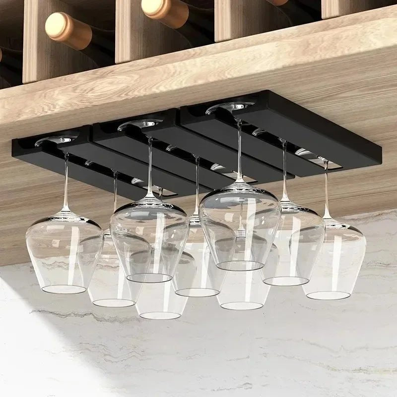 Kệ Treo Ly Rượu Đa Năng Không Cần Khoan Tủ Bếp - Daisan Store