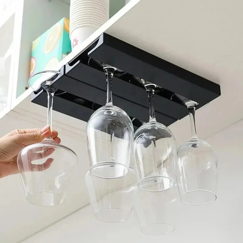 Kệ Treo Ly Rượu Đa Năng Không Cần Khoan Tủ Bếp - Daisan Store