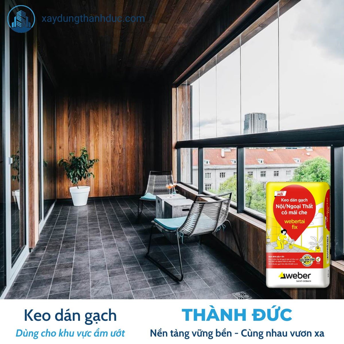Keo Dán Gạch Webertai fix cho khu vực ẩm ướt - Daisan Store