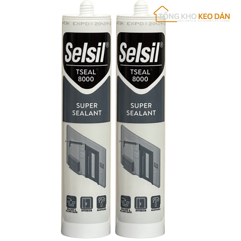 Keo trám đa dụng selsil T8000 gốc Acrylic và Silicone - Daisan Store