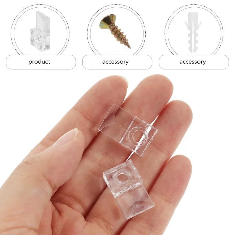 Kẹp gương nhựa trong suốt, phụ kiện nội thất 6/4/3mm - Daisan Store