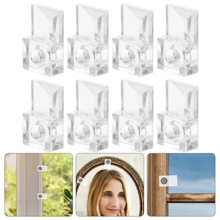 Kẹp gương nhựa trong suốt, phụ kiện nội thất 6/4/3mm - Daisan Store