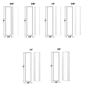 Khối cài đặt bằng nhựa trong suốt FHC 0,040" 1mm chất lượng cao với sáu độ dày khác nhau - Daisan Store