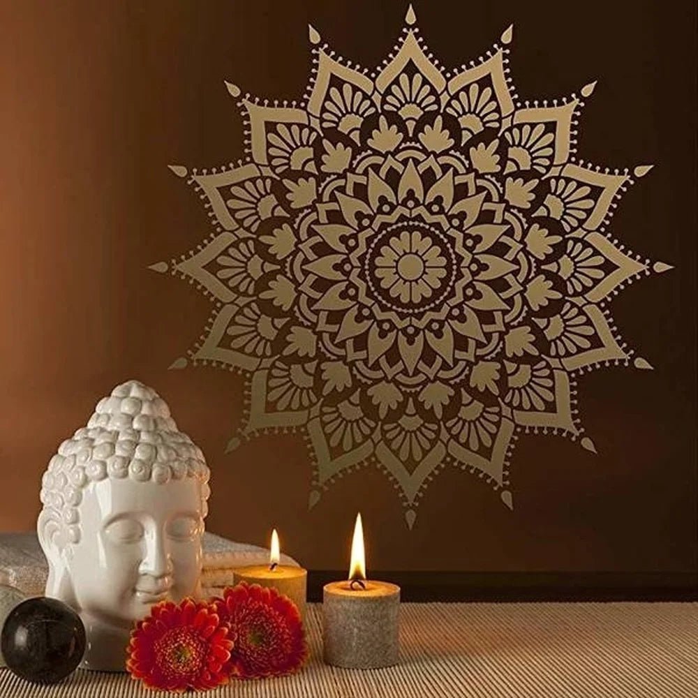 Khuon Mandala DIY 50x50 Cm Cho Ve Stencil Tren Go Vai Tuong - Daisan Store