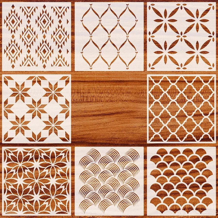 Khuon Stencil Mandala Geometric 30x30cm DIY Layering - Daisan Store