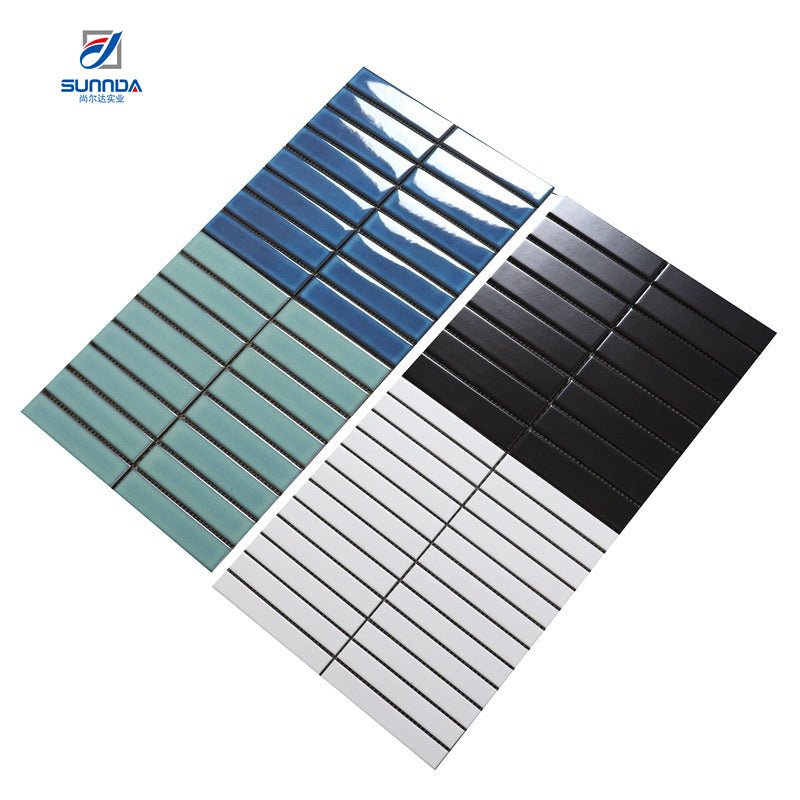 Mẫu gạch gốm khảm kính nóng chảy màu trắng hồ bơi giá nhà máy rẻ - Daisan Store