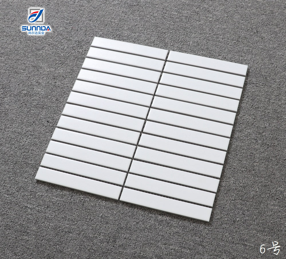 Mẫu gạch gốm khảm kính nóng chảy màu trắng hồ bơi giá nhà máy rẻ - Daisan Store