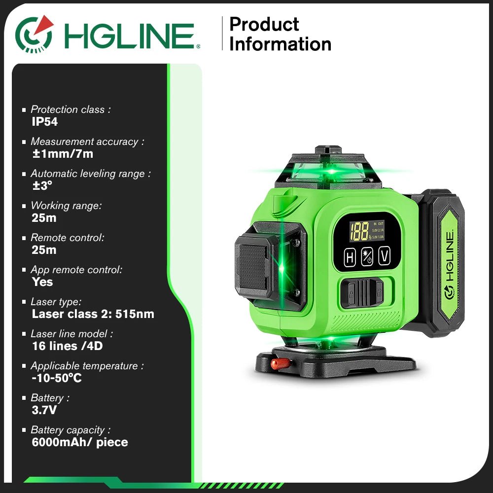 Máy Cân Laser 16 Dải 4x360 Độ Chuyên Nghiệp App Điều Khiển - Daisan Store