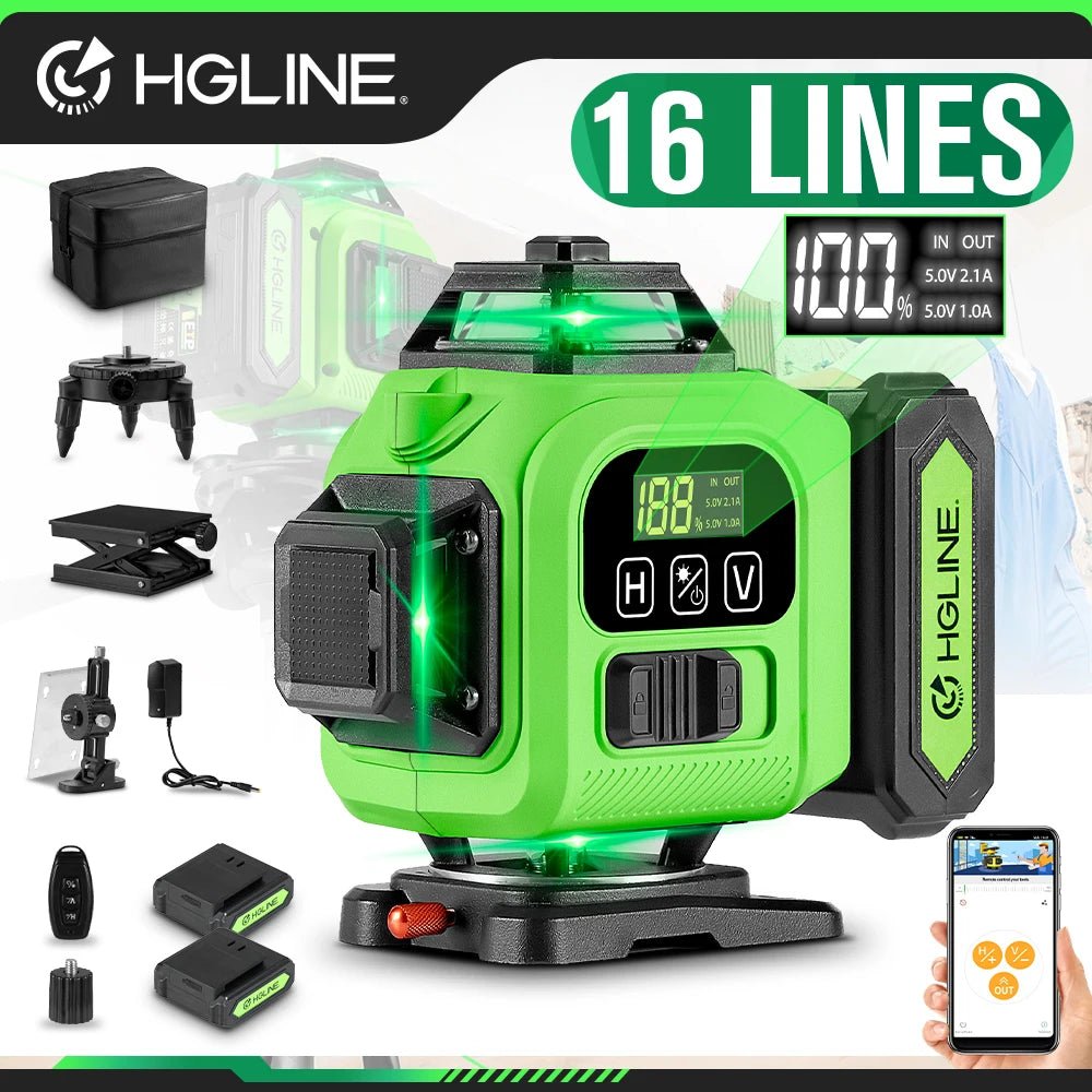 Máy Cân Laser 16 Dải 4x360 Độ Chuyên Nghiệp App Điều Khiển - Daisan Store