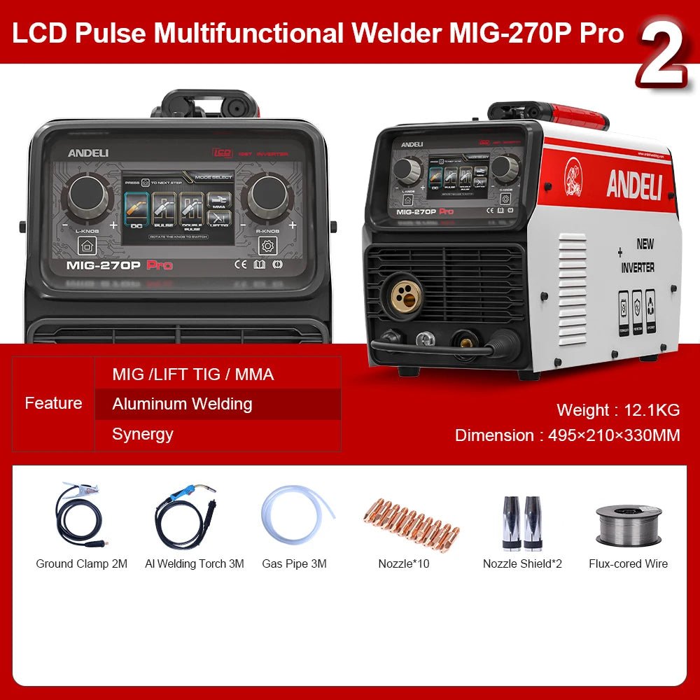 Máy Hàn Mig 220V Andeli Với Lift Tig Và Năng Lực Pulse - Daisan Store