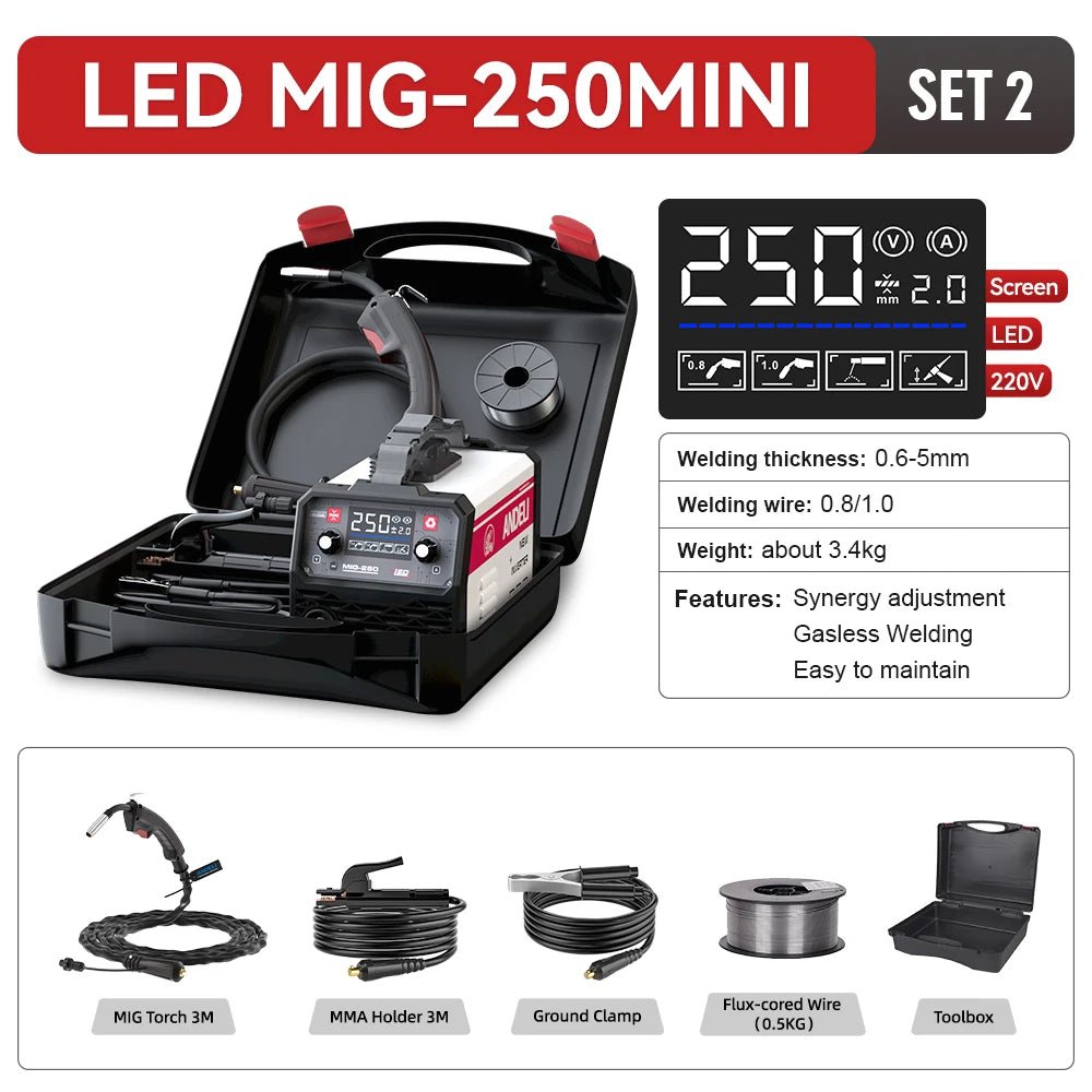 Máy Hàn MIG MMA TIG 3 Trong 1 Inverter ANDELI MIG 250 - Daisan Store