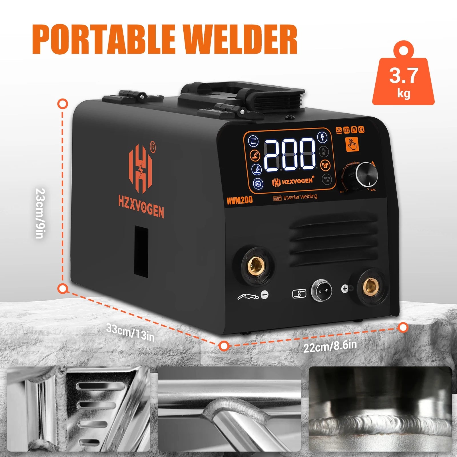 Máy Hàn MIG TIG MMA 3 Trong 1 HVM200 Inverter Không Gas - Daisan Store
