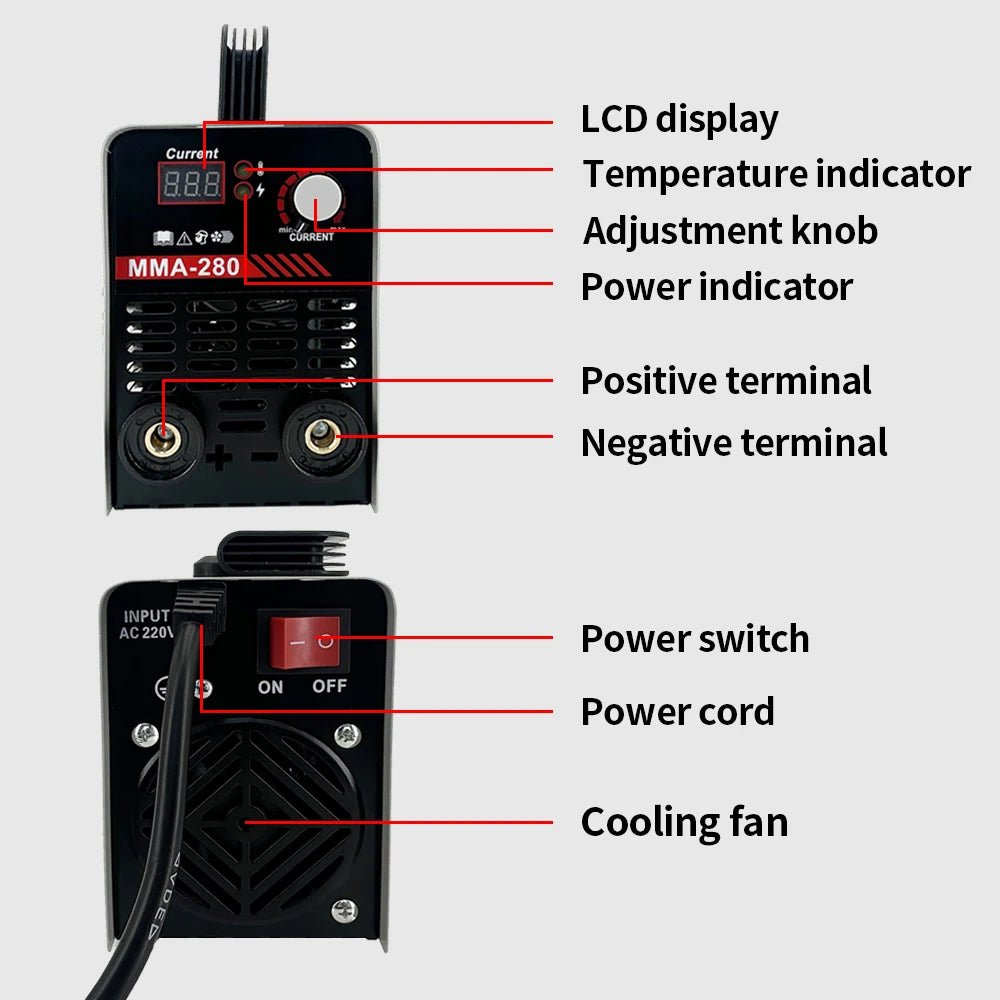 Máy Hàn MMA 280 Hàn Que Arc TIG Kỹ Thuật Số IGBT Di Động - Daisan Store