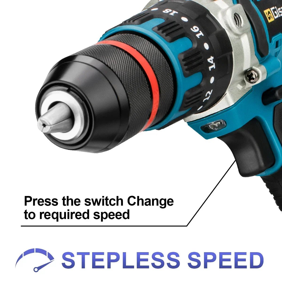 Máy Khoan Và Đập Không Dây Brushless 13MM 480NM Pin Sạc - Daisan Store