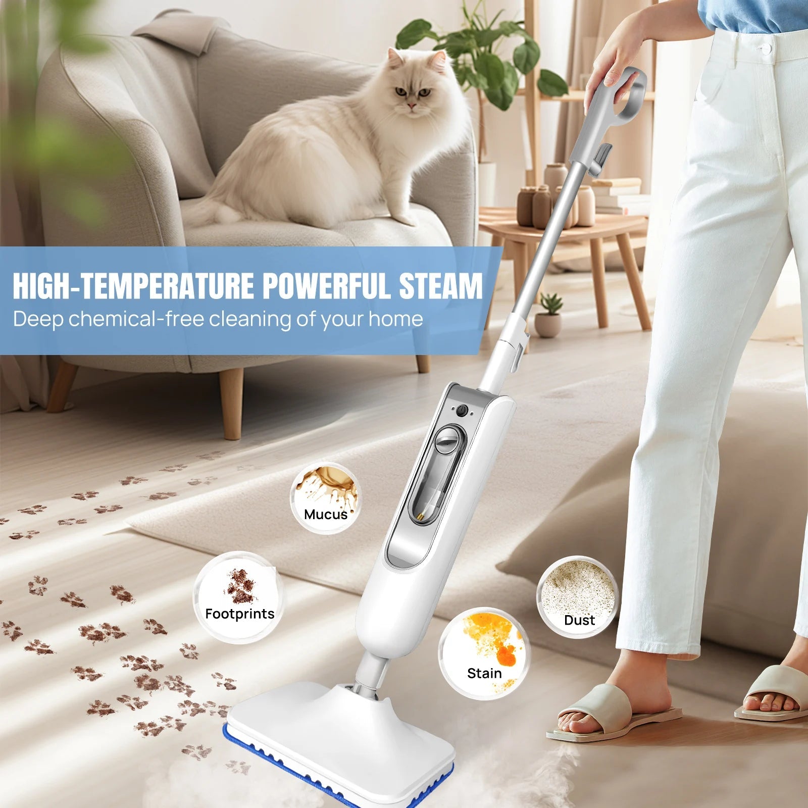 Máy lau nhà hơi nước DayPlus 1500W đa năng tháo rời - Daisan Store