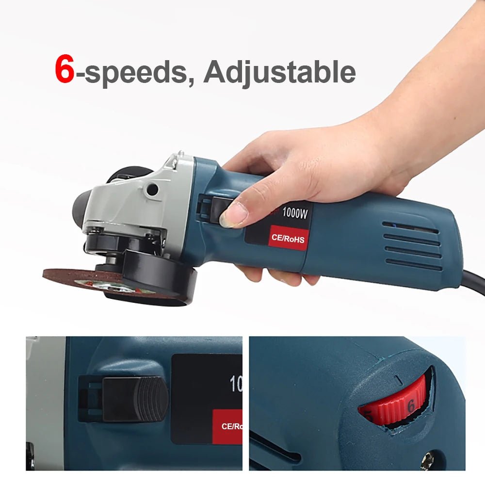 Máy Mài Góc Điện 1000W 220V Có 6 Nấc Đĩa 100 Và 125mm - Daisan Store
