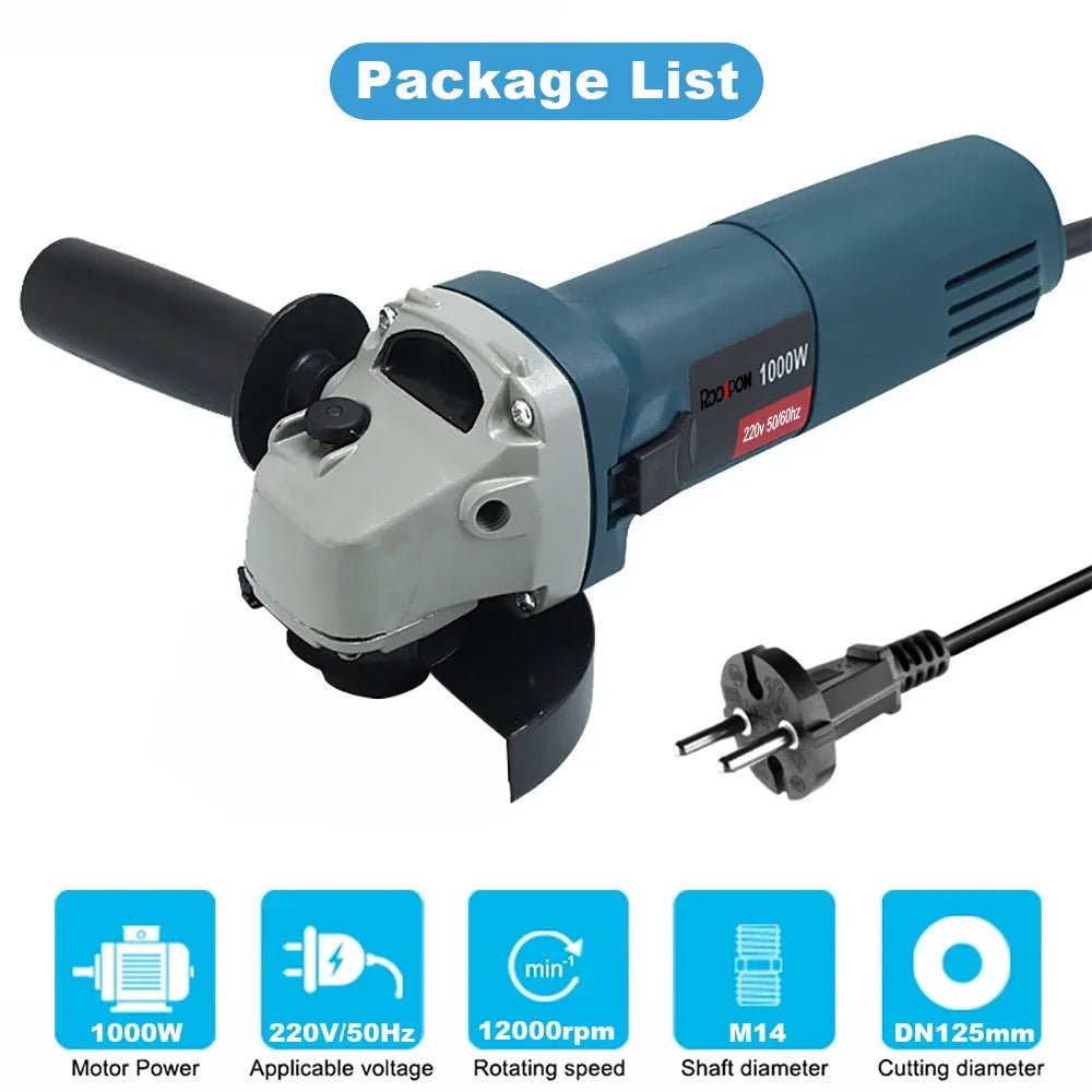 Máy Mài Góc Điện 220V 1000W Đĩa 100mm 125mm 6 Tốc Độ - Daisan Store