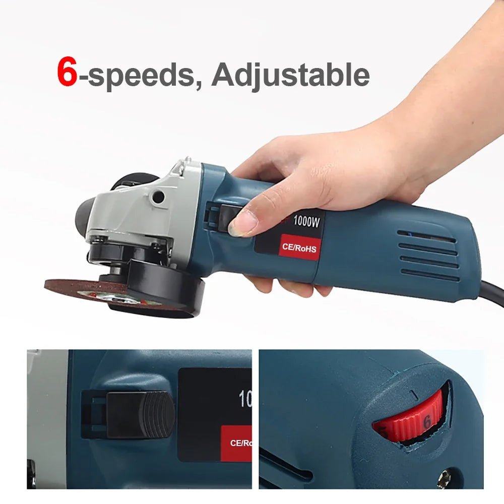 Máy Mài Góc Điện 220V 1000W Đĩa 100mm 125mm 6 Tốc Độ - Daisan Store