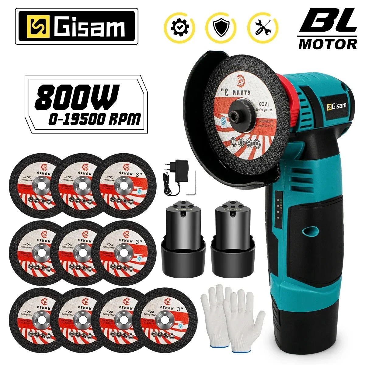 Máy Mài Góc Không Dây 12V Động Cơ Không Chổi Than 2000mAh - Daisan Store