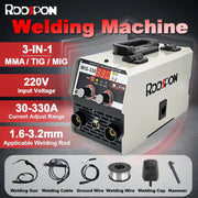 Máy RDDSPON 3 Trong 1 MIG TIG MMA Inverter 330A Không Gas - Daisan Store