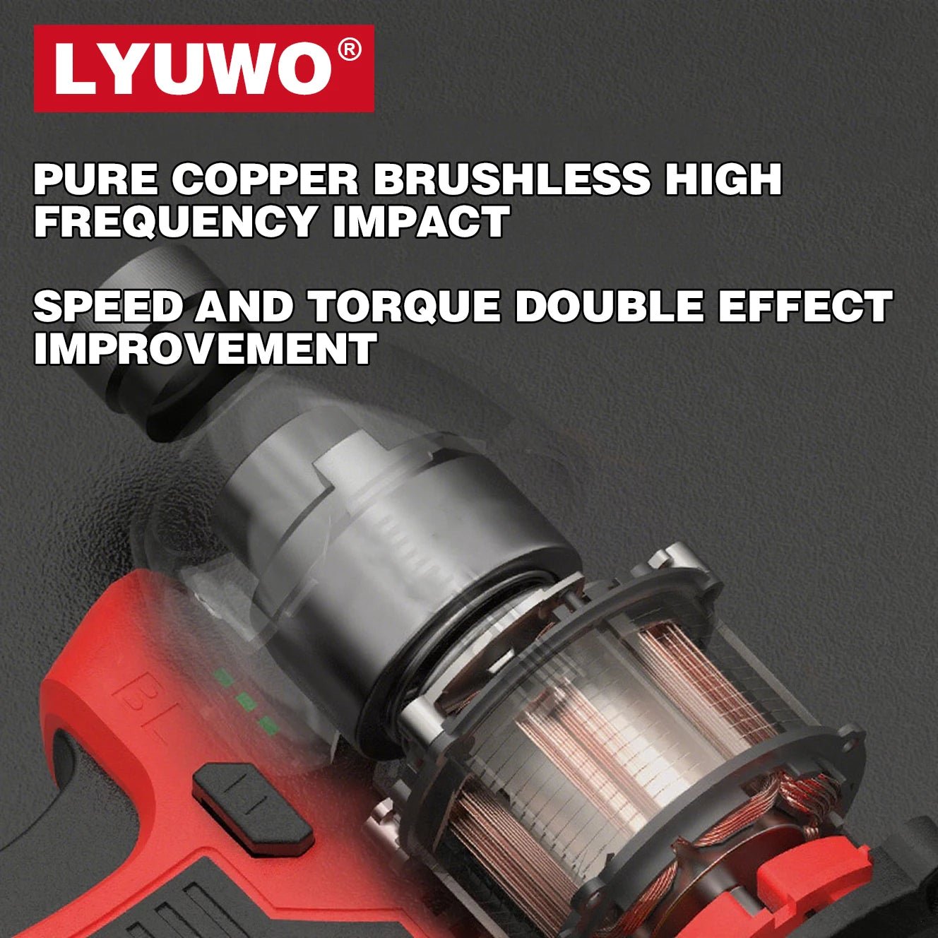 Máy Vặn Vít Không Dây LYUWO 21V Brushless LED Pin Makita - Daisan Store