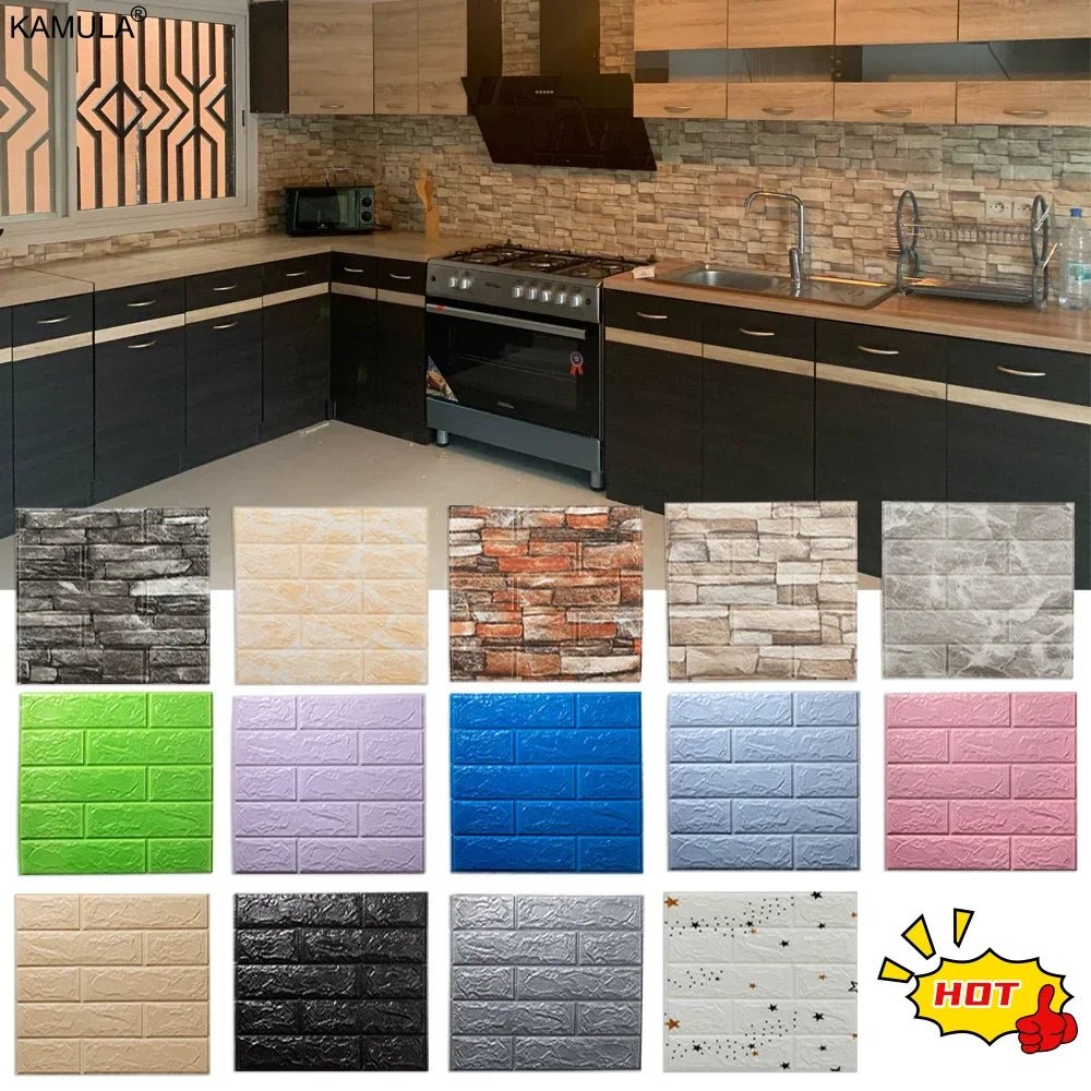 Miếng Dán Tường 3D Giả Gạch Chống Nước Trang Trí - Daisan Store
