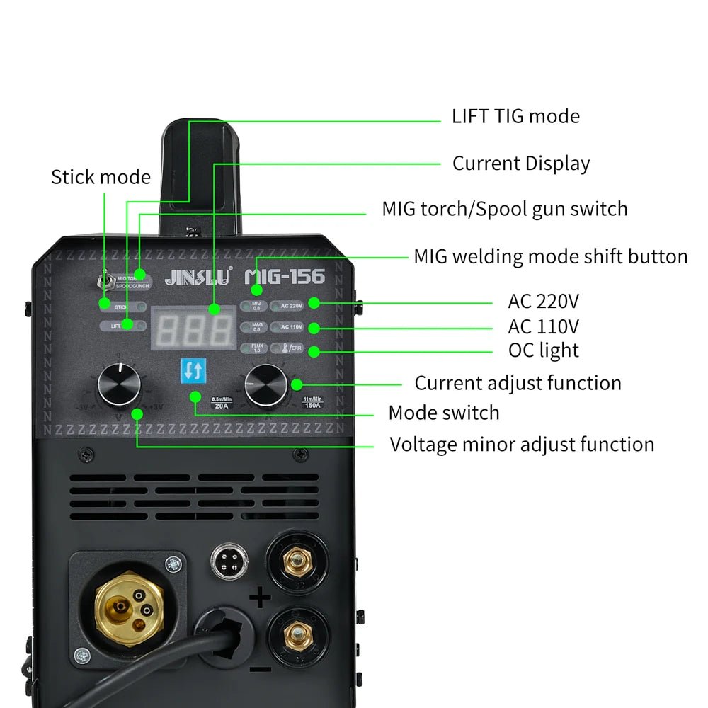 MIG156 Máy Hàn Đa Năng 110V 220V 5 Trong 1 IGBT Hàn MIG TIG - Daisan Store