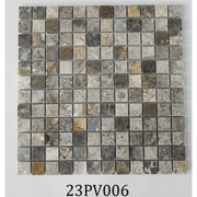 Mosaic đá tự nhiên dăm kết xám chip 23x23 LUX - 23PV006 - Daisan Store
