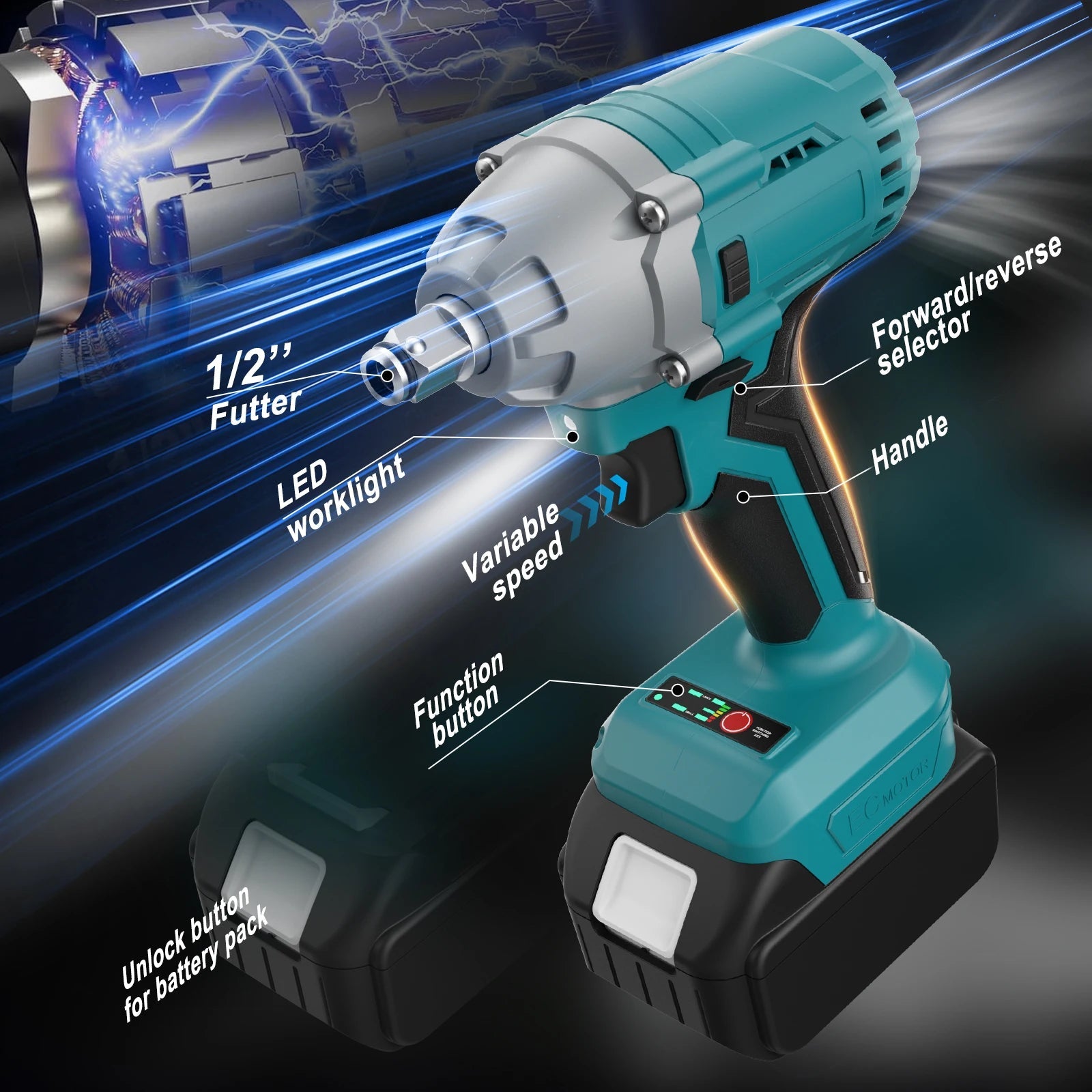 Nananuu Máy Vặn Bu Lông Va Đập Đa Năng Không Dây 18V Makita - Daisan Store