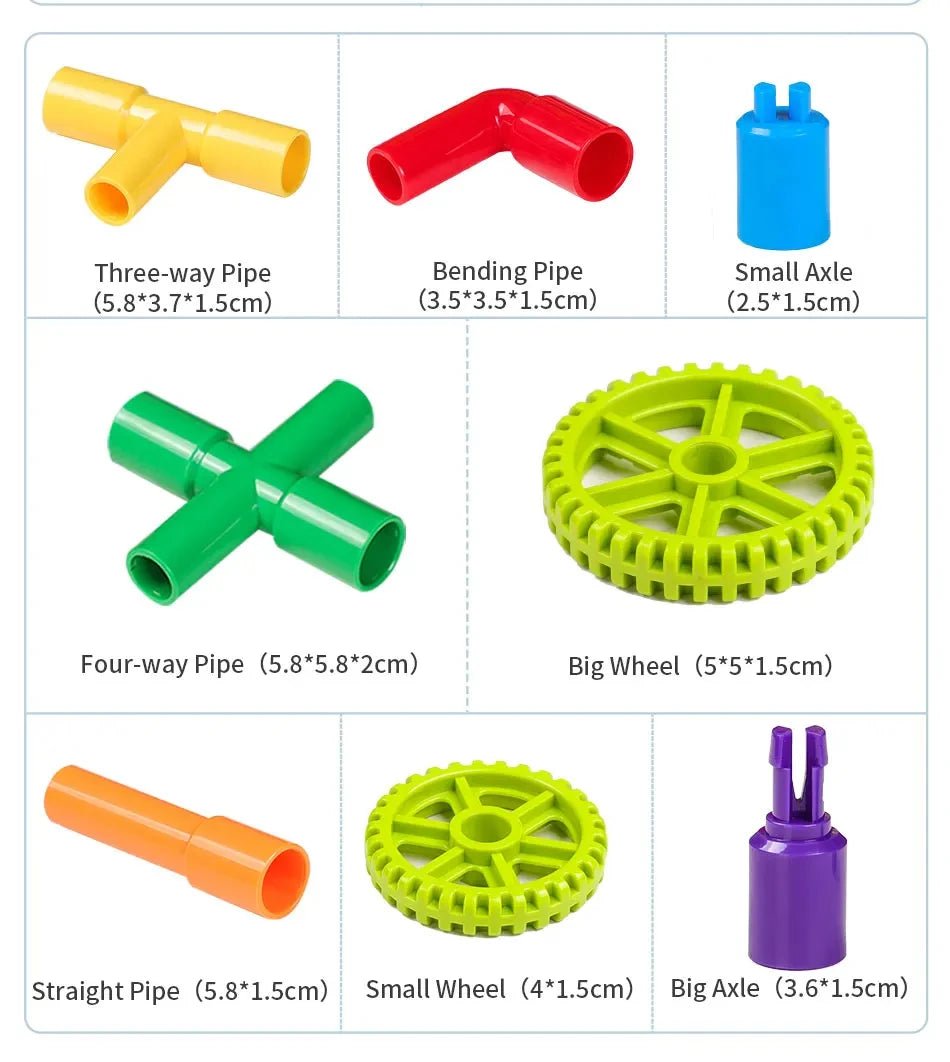 Ống Nước Sáng Tạo - Bộ Xây Dựng STEM Cho Bé - Daisan Store