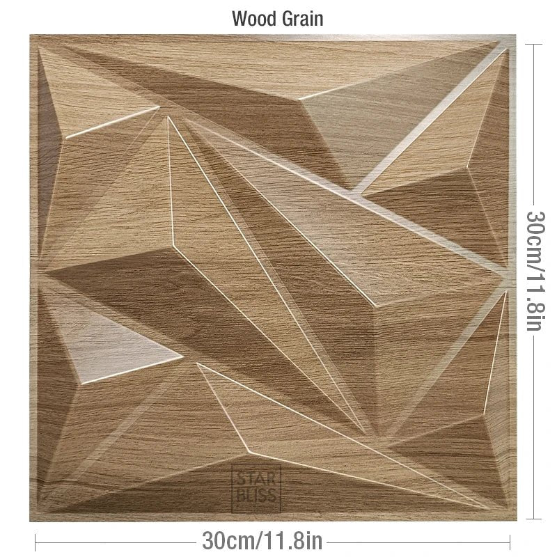 Ốp tường trần 3D vân gỗ chống nước 30x30cm đẹp - Daisan Store