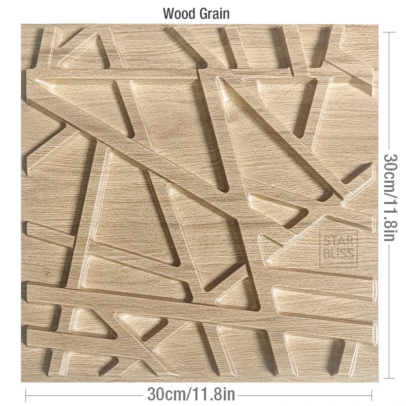 Ốp tường trần 3D vân gỗ chống nước 30x30cm đẹp - Daisan Store
