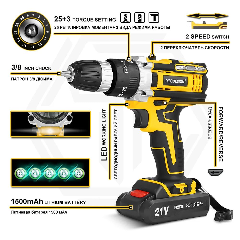 OToolsion May Khoan Khong Day 21V Van Vit 3 8 Inch Pro - Daisan Store