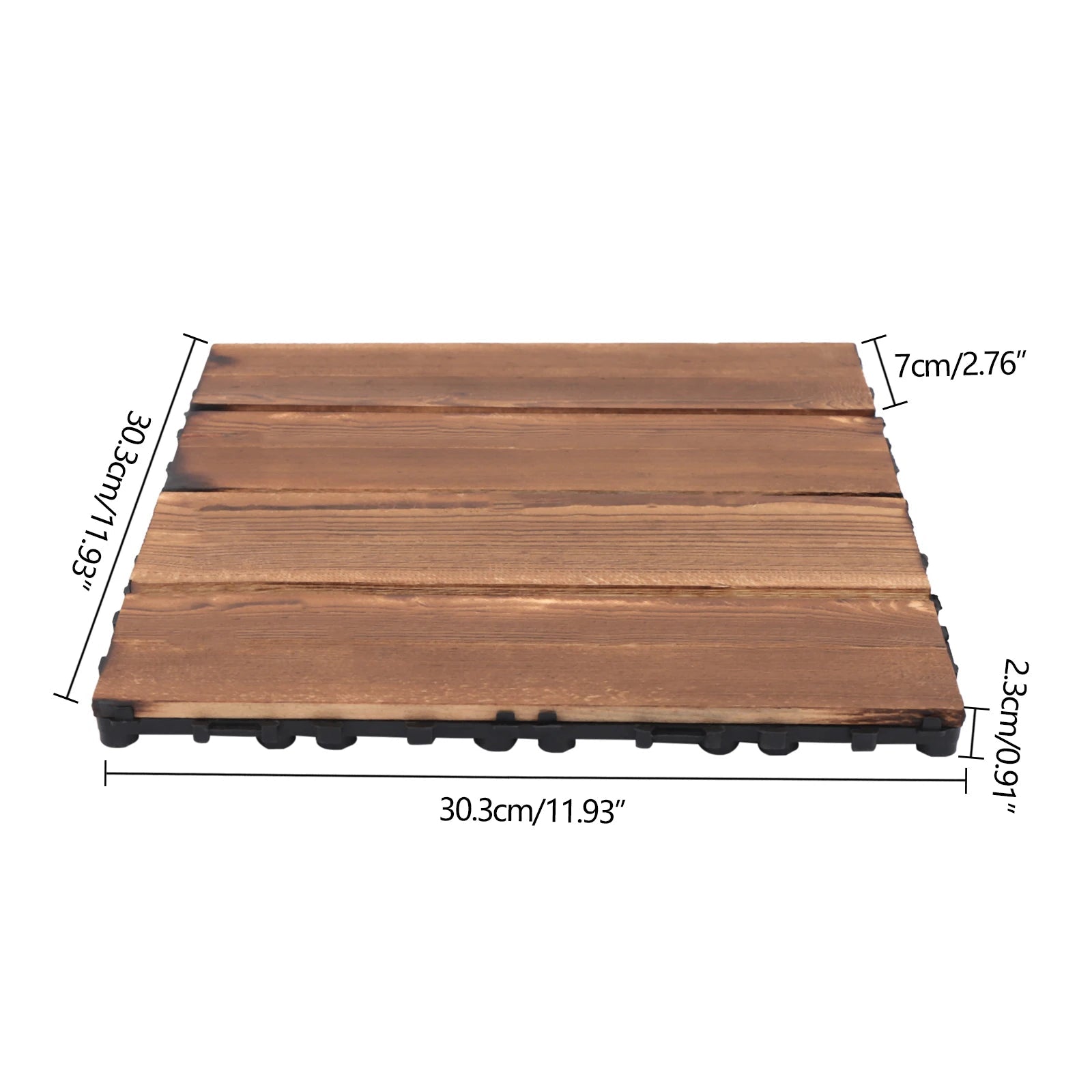 Sàn Gỗ Ngoài Trời Chống Nước 36 Tấm - Nâu 30x30cm - Daisan Store
