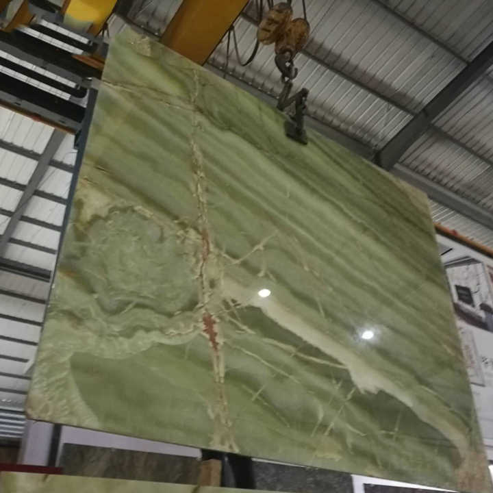 SH STONE Đá tự nhiên phiến xanh ngọc bích tự nhiên đánh bóng Đá Onyx phiến nền trang trí có đèn nền Giá đá cẩm thạch Onyx - Daisan Store