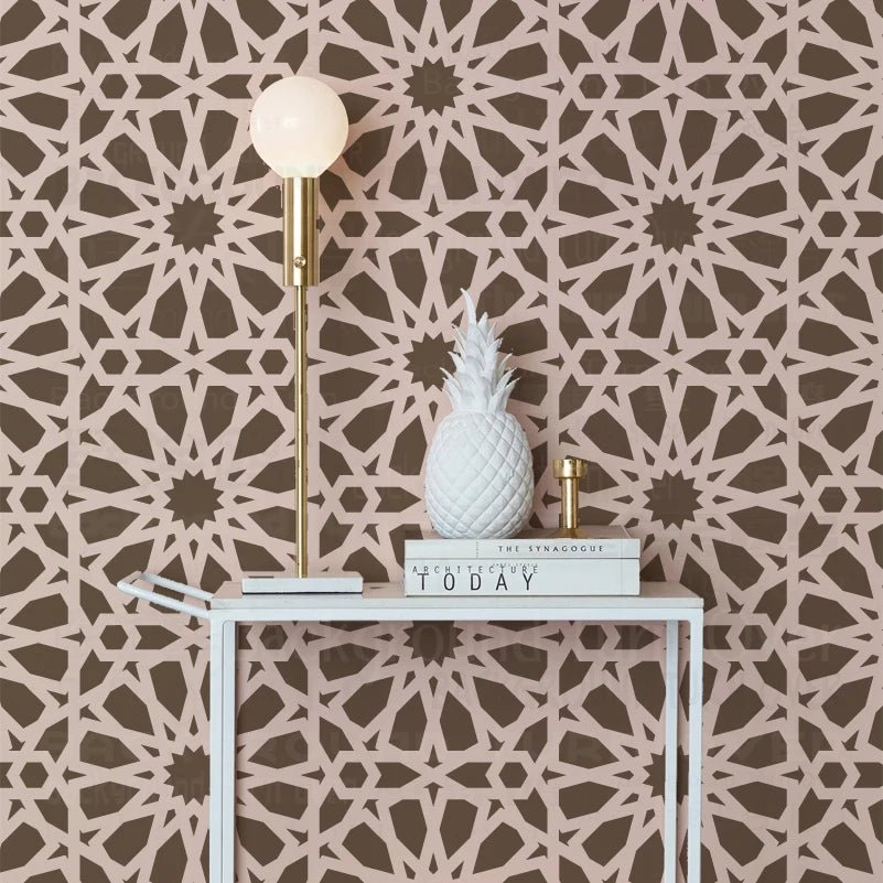 Stencil Mandala 40cm 60cm Trang Tri Tuong Hexagon Decor - Daisan Store