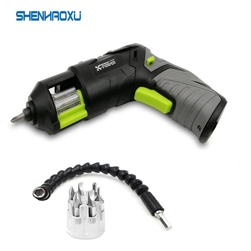 Súng Vít Mini Không Dây Pistol Có Đèn Led Pin Lithium 7 Bộ - Daisan Store