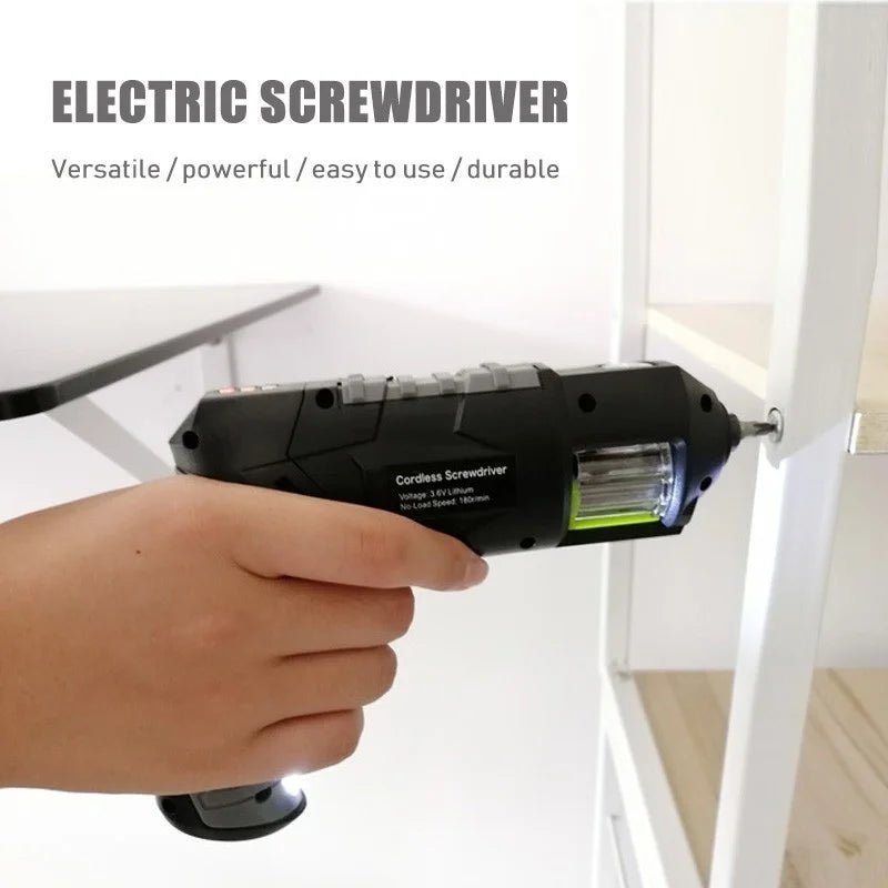 Súng Vít Mini Không Dây Pistol Có Đèn Led Pin Lithium 7 Bộ - Daisan Store