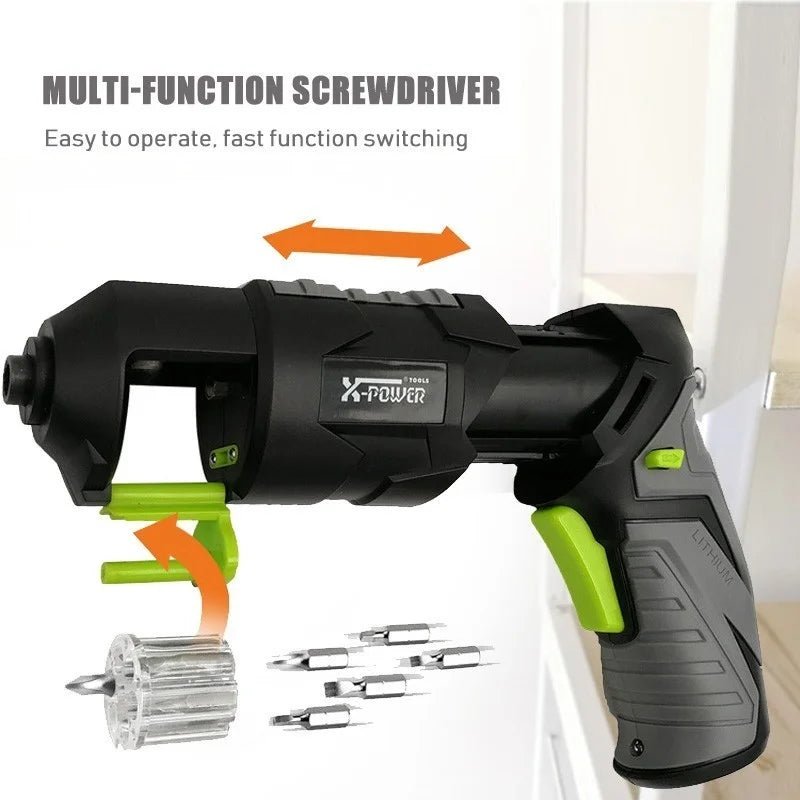 Súng Vít Mini Không Dây Pistol Có Đèn Led Pin Lithium 7 Bộ - Daisan Store