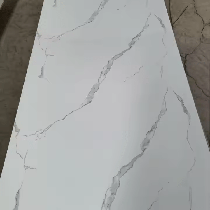 Tấm ốp tường bằng đá cẩm thạch UV PVC chất lượng cao - Lớp phủ thay thế trang trí hiện đại cho phòng tắm bằng gỗ than tre - Daisan Store