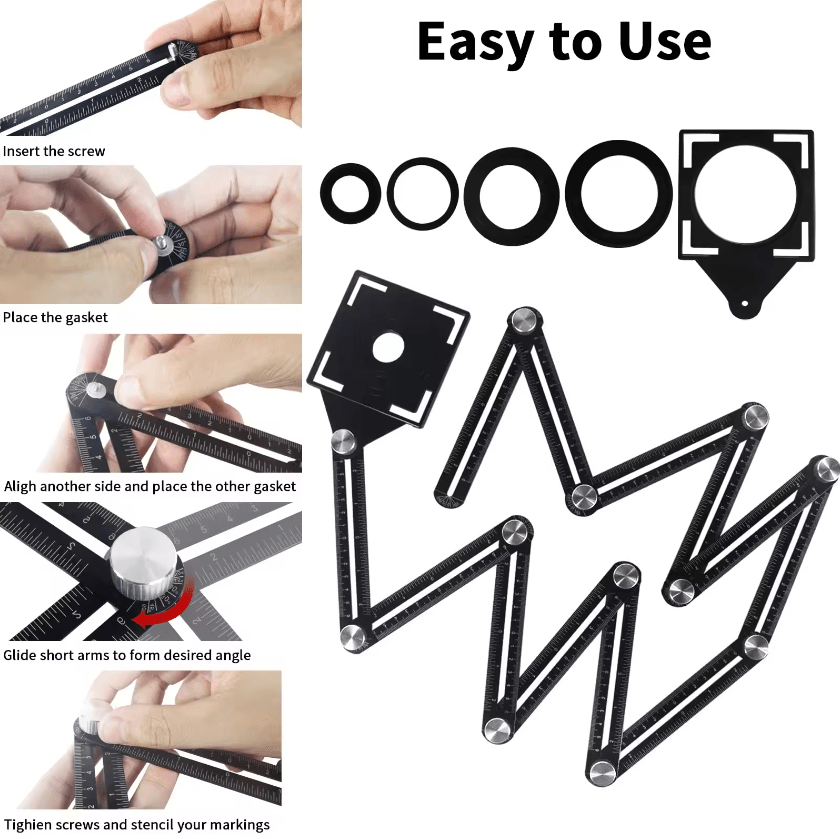 Thước đo đa góc 6 cạnh - Daisan Store