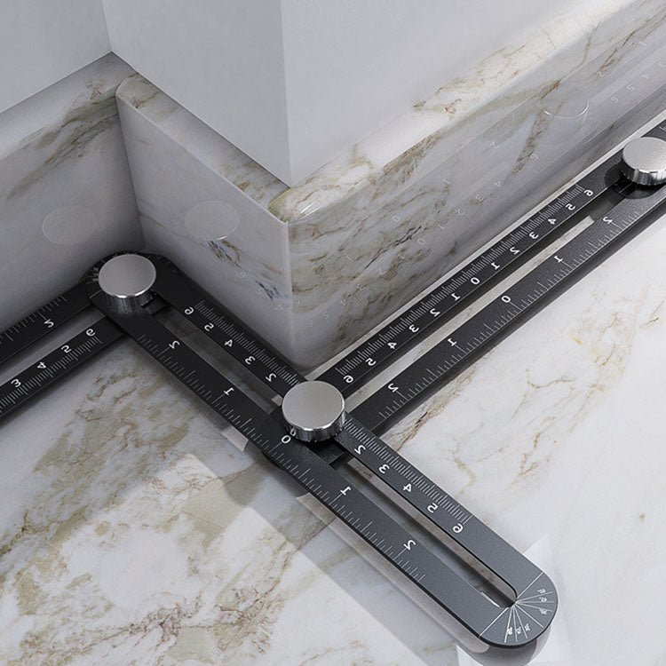 Thước gấp hợp kim nhôm sáu đoạn thiết kế hiện đại đa năng dùng cho gạch men - Daisan Store