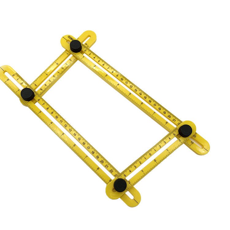 Thước kẻ nhựa gấp đa góc bốn nếp đa chức năng - Daisan Store