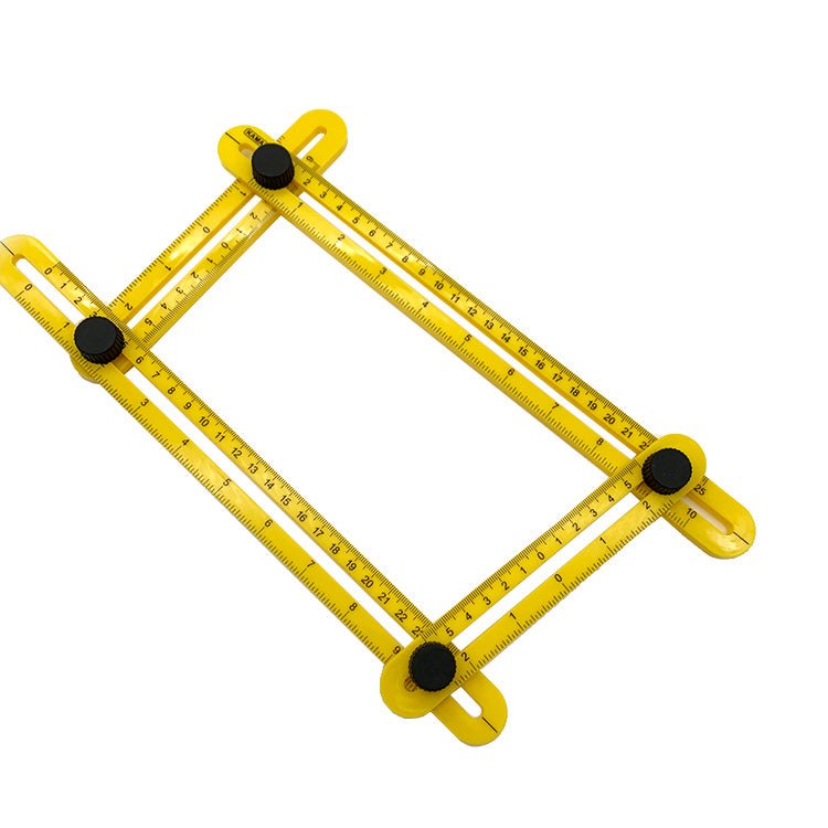 Thước kẻ nhựa gấp đa góc bốn nếp đa chức năng - Daisan Store
